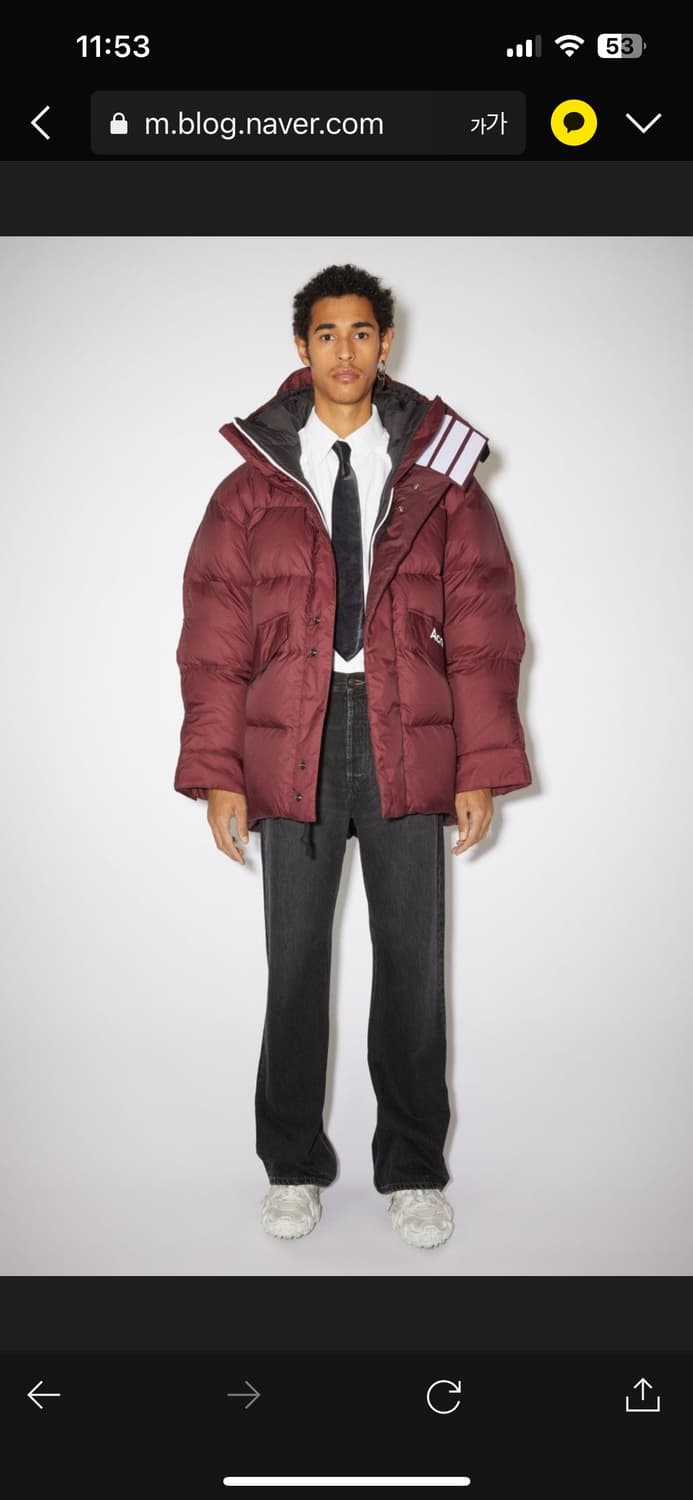 아크네 덕다운패딩 국내 100-105사이즈 상품이미지1