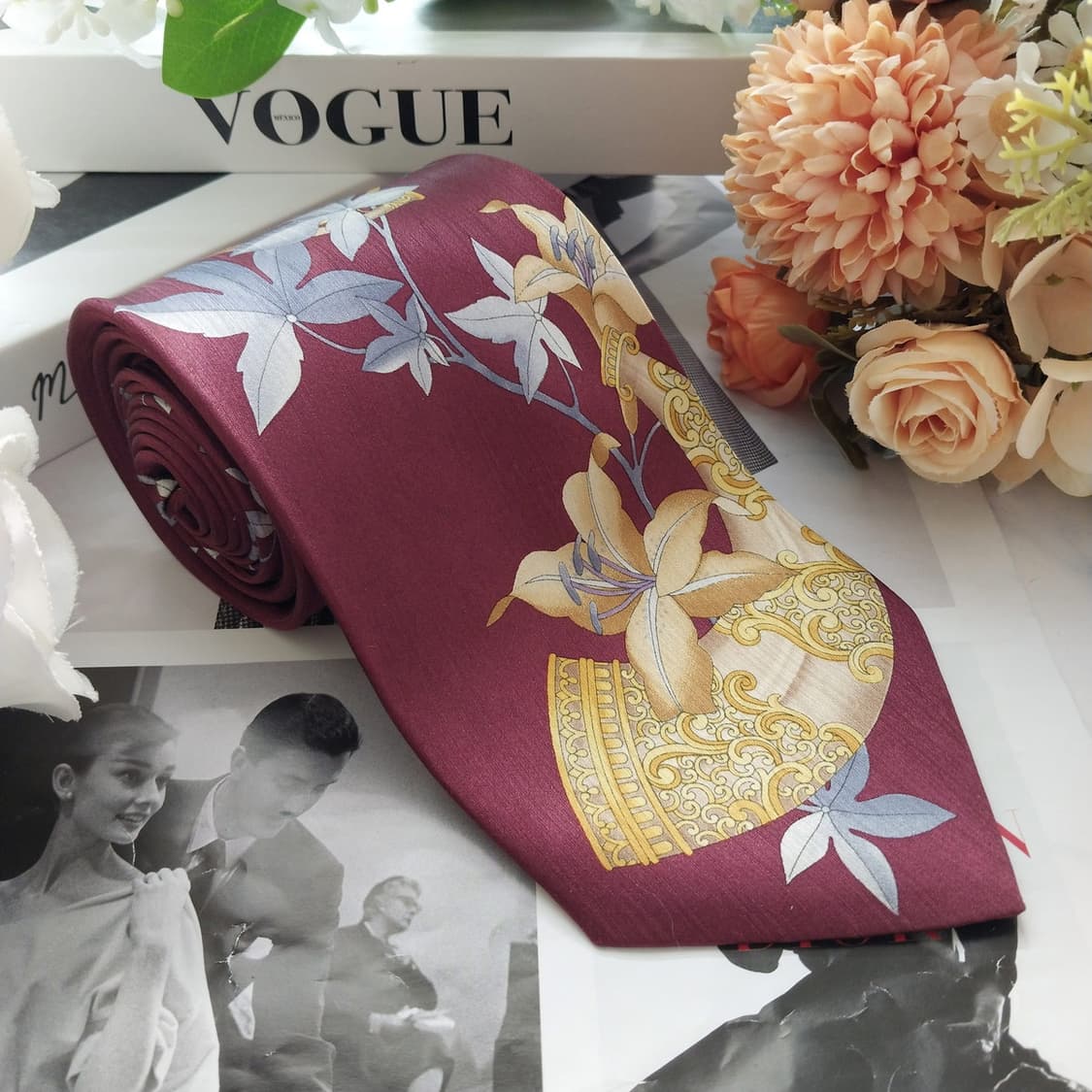 레오나드 실크 플로럴 아트 패턴 넥타이 9.7cm A+등급 K2151
 상품이미지3