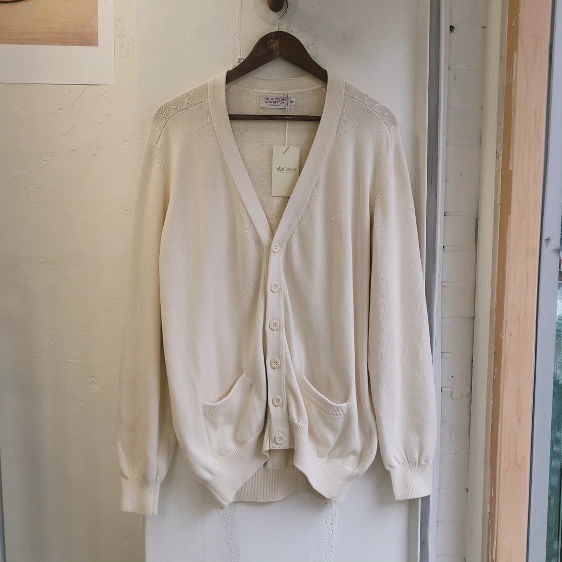 베네통 도톰 오버핏 면가디건 상품이미지3