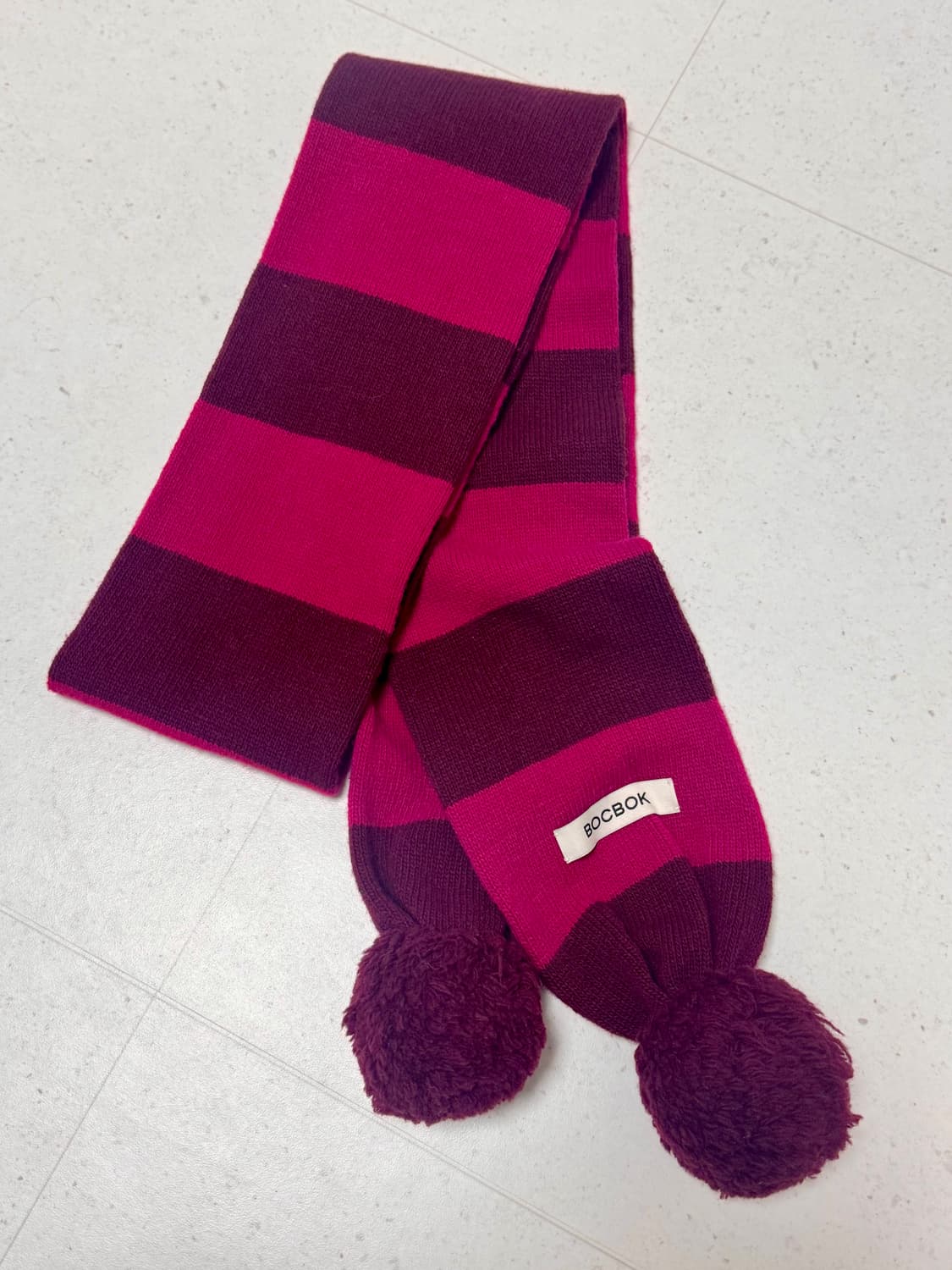 실사/ 복복 폼폼 머플러 퍼플 상품이미지3