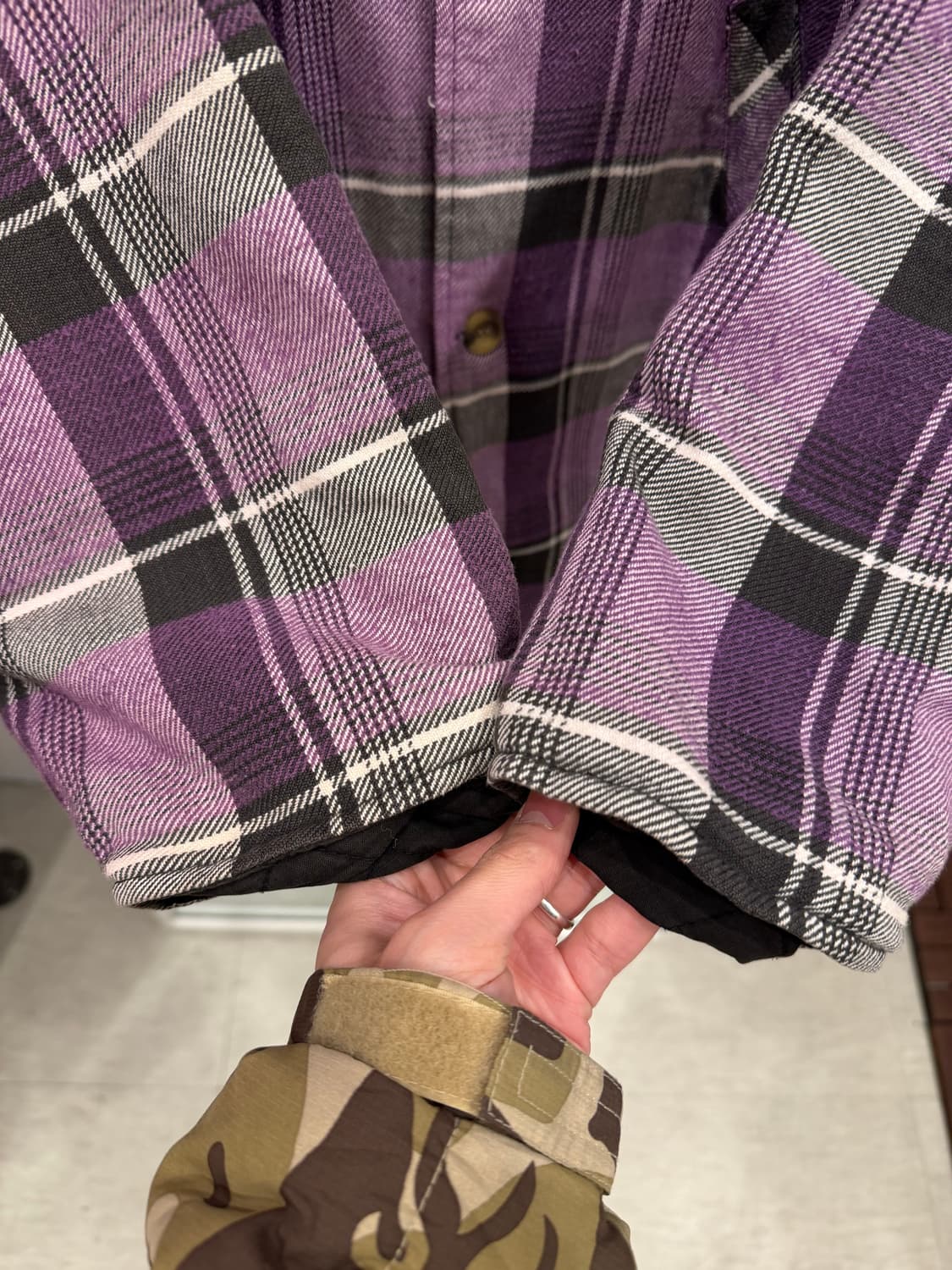 Insight 빈티지 퀼팅 체크 셔츠 자켓 상품이미지3