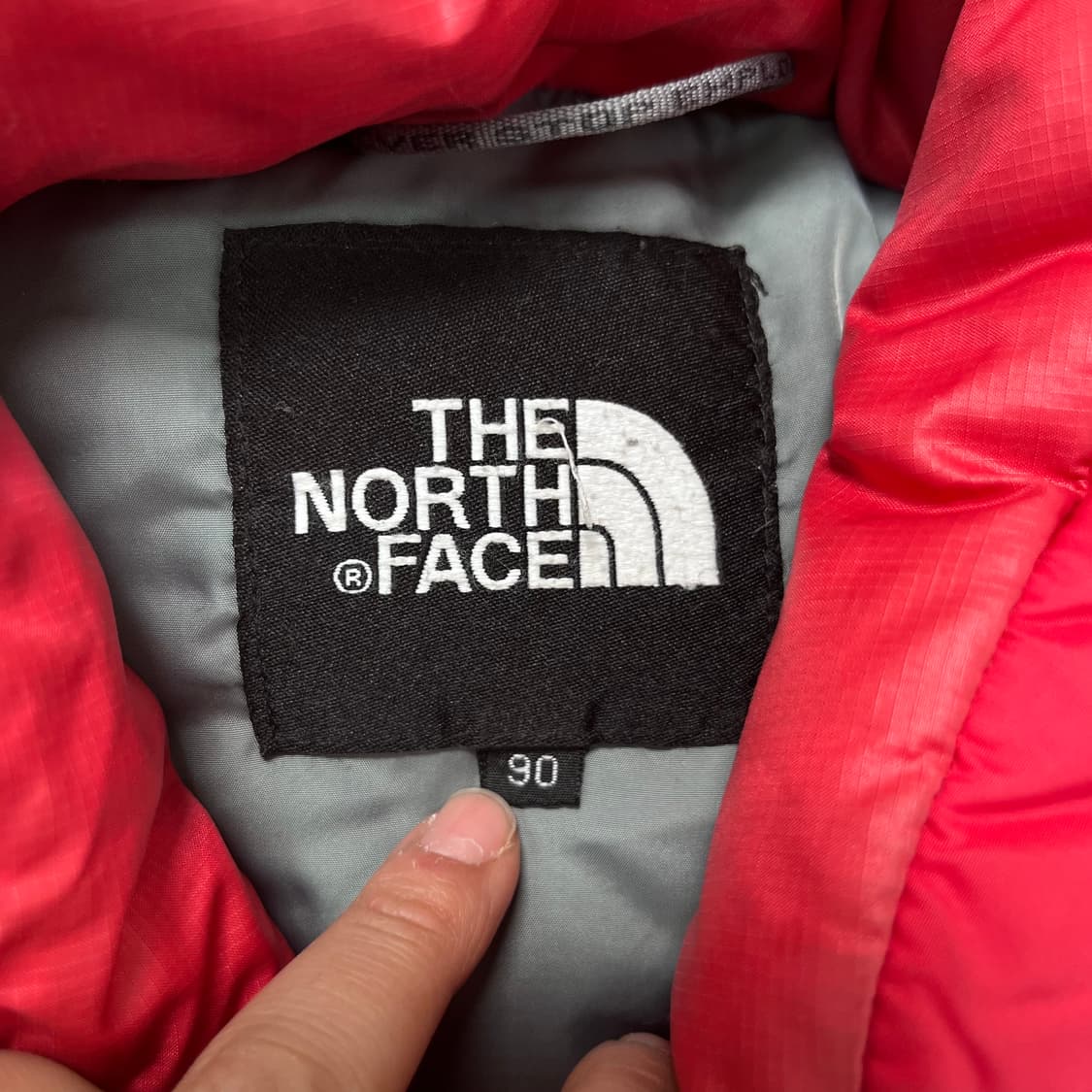 W 100 노스페이스 핑크 눕시700 패딩 상품이미지3