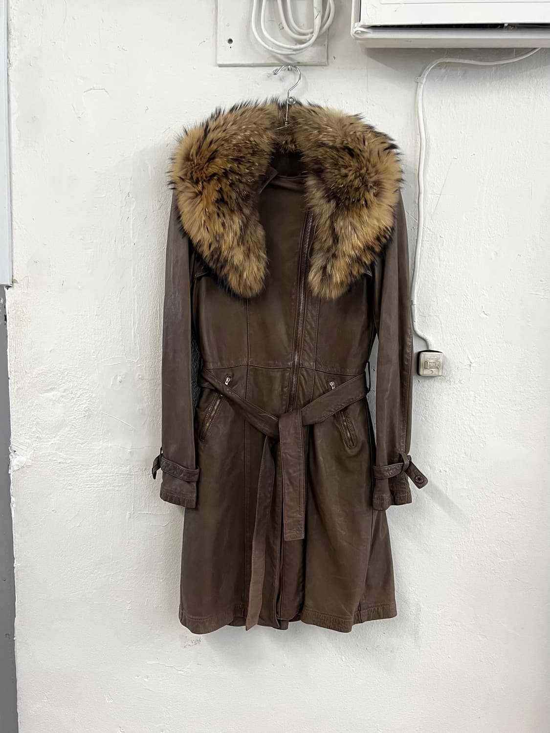 조르지오 브라토 폭스퍼 램스킨 레더 코트 상품이미지4