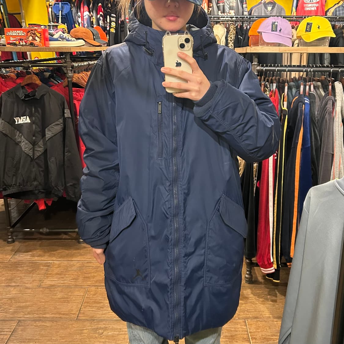 [HI]  나이키 조던 롱패딩 네이비 상품이미지2
