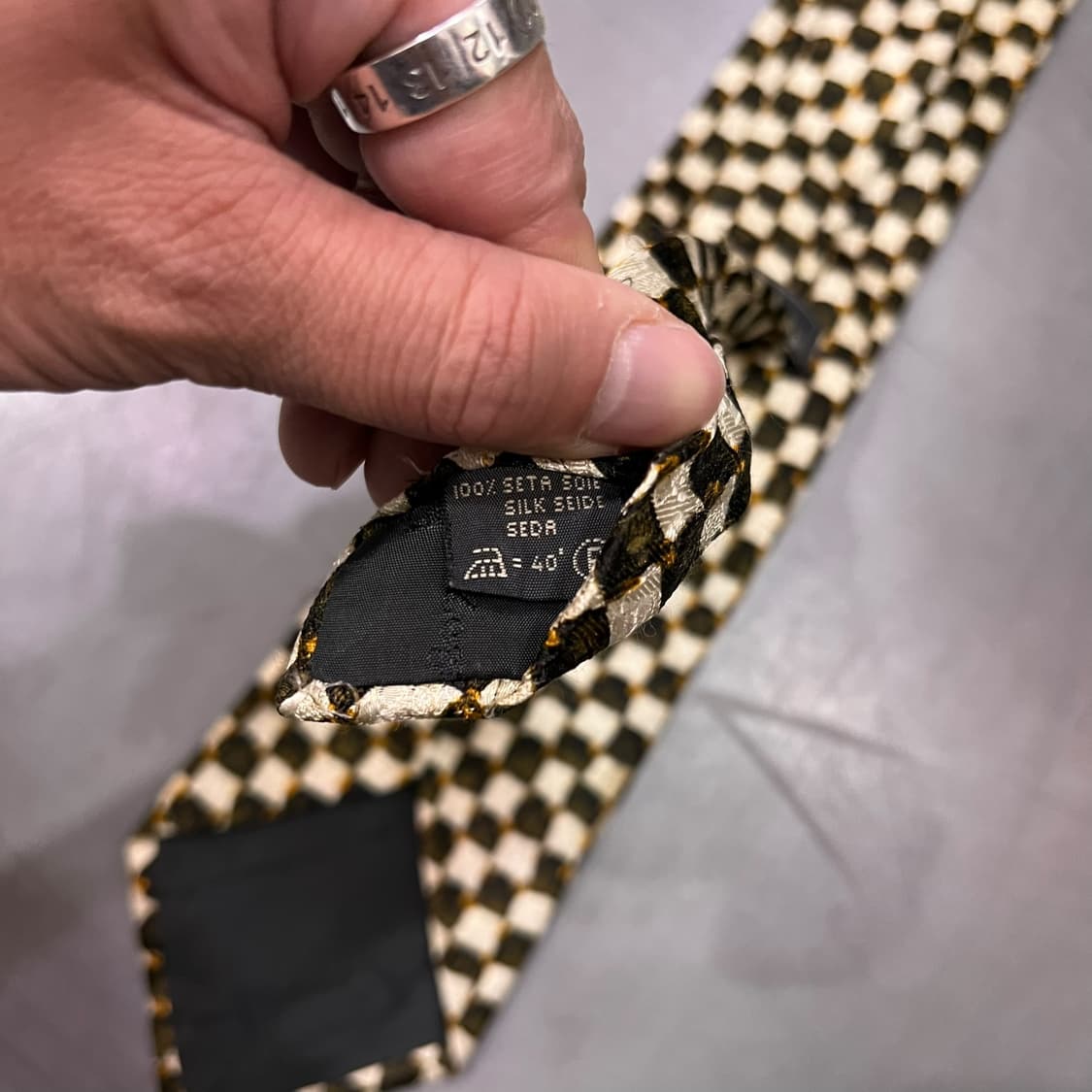  에르메네질도 제냐 패턴 실크 넥타이 y14363 상품이미지6