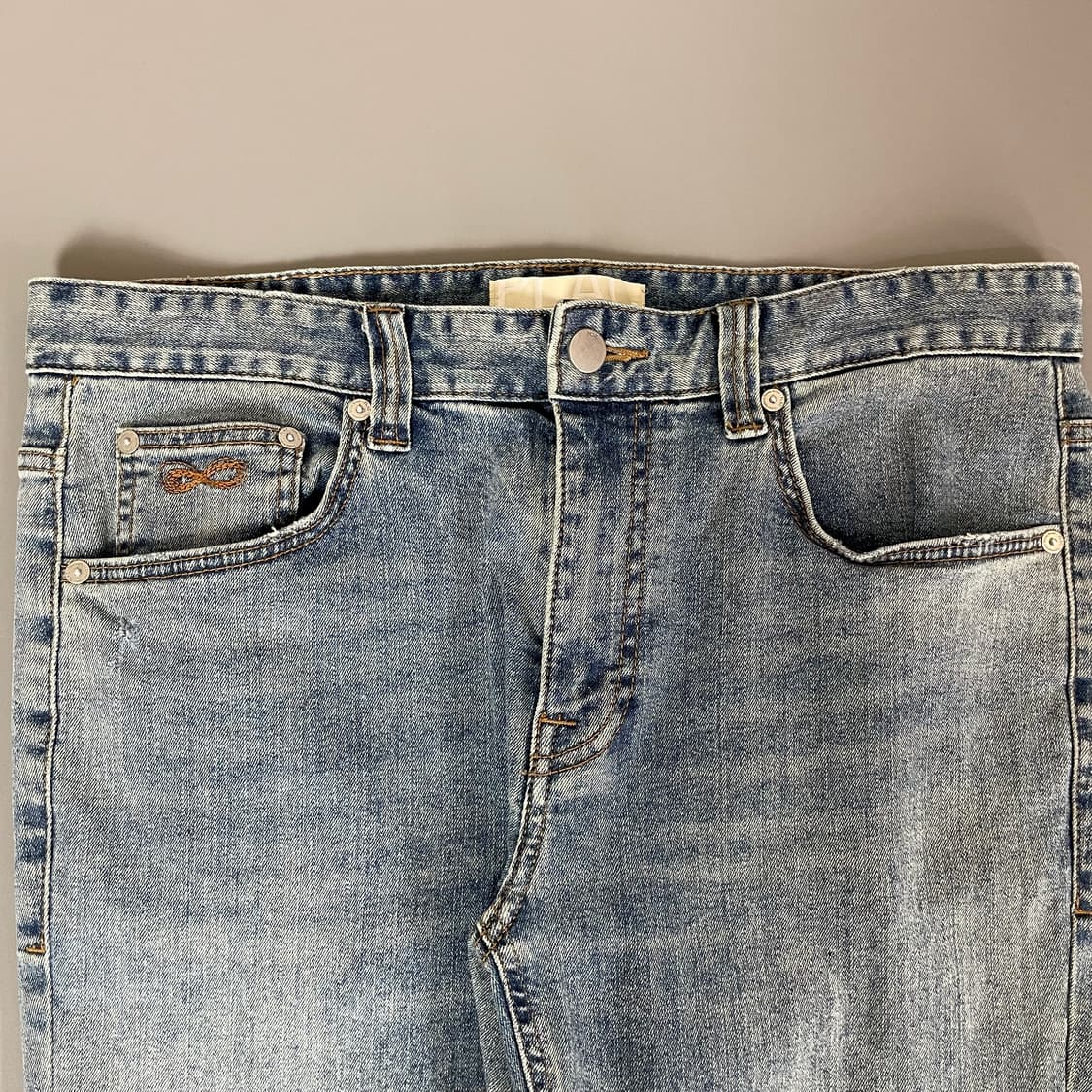 (34) 플랙 중청 데님 팬츠 상품이미지3