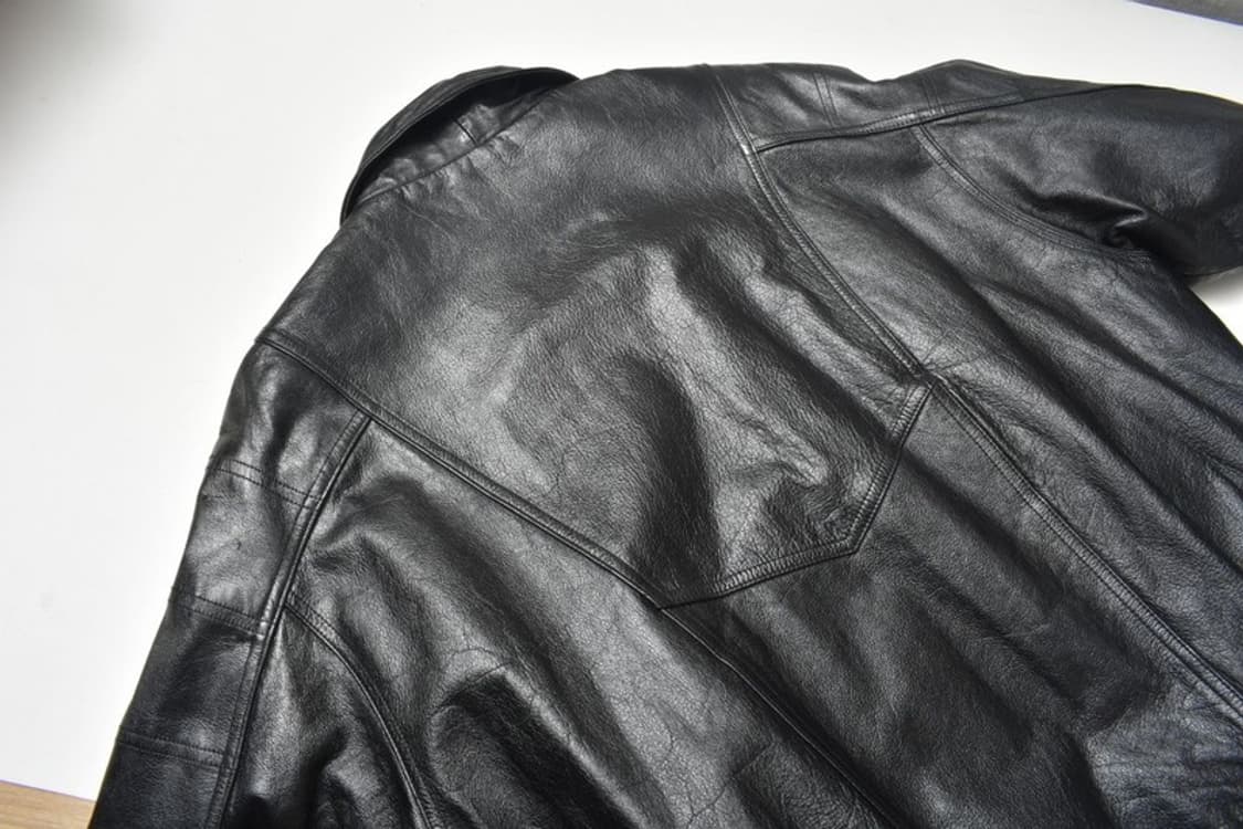 90S 생로랑 무드 레더 가죽 자켓 항공 점퍼 105 N1330 상품이미지8