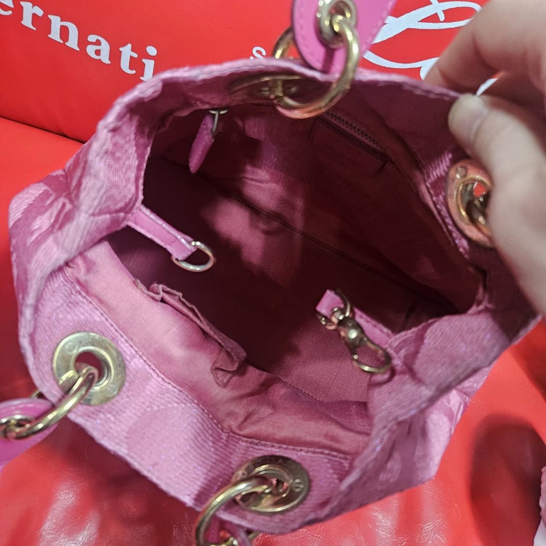 Christian Dior 핫핑크 Lady 토드백 상품이미지10