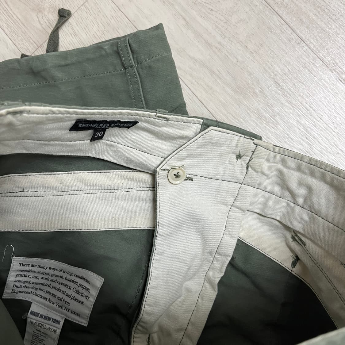 [30] 엔지니어드가먼츠 노르웨이지안 팬츠 올리브 엔가 상품이미지5