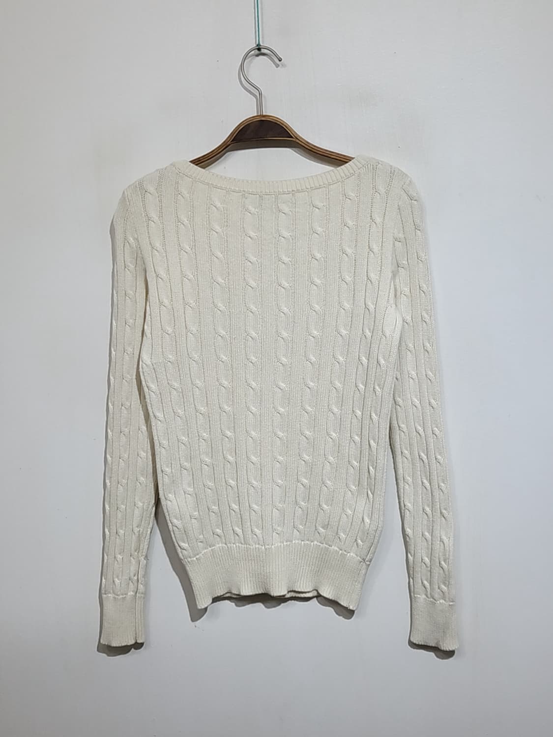 (S) 랄프로렌 폴로 꽈배기 니트 아이보리 케이블 스웨터  상품이미지6