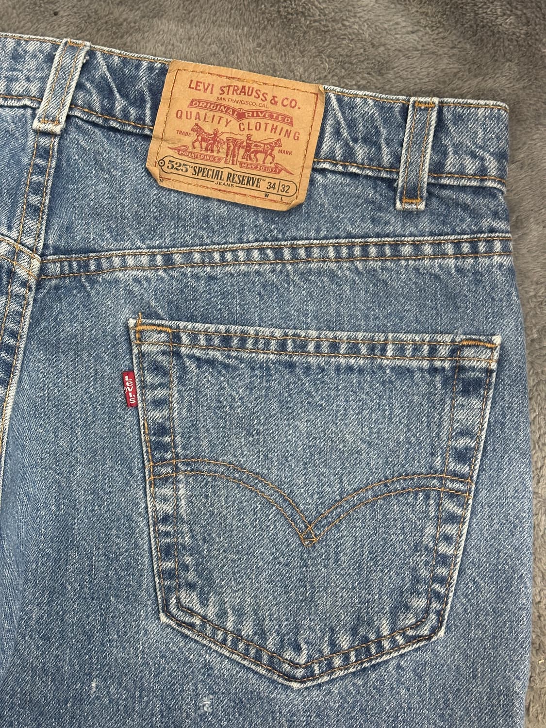 1997‘ 리바이스 525 샘플 데님 팬츠 34x32 상품이미지5