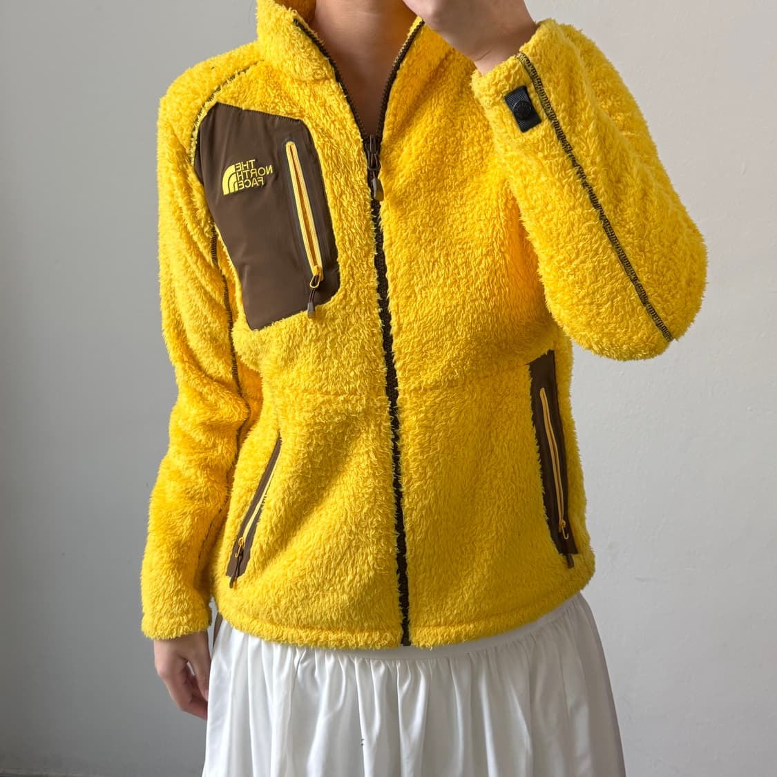 [L] 노스페이스 우먼 옐로우 플리스 상품이미지1