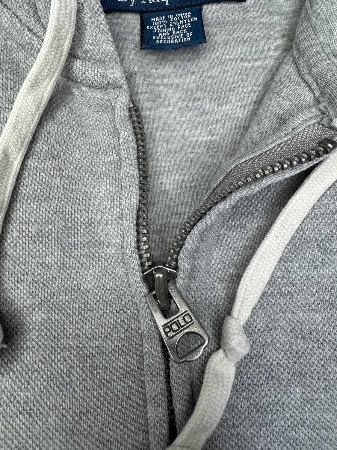 빈티지 폴로 랄프로렌 그레이 후드 집업 L 상품이미지5