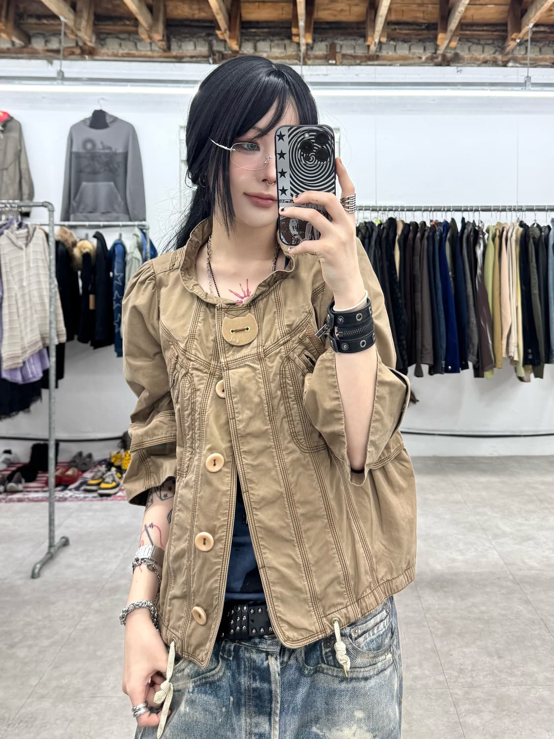 JPN 레이스 야상 자켓 상품이미지1