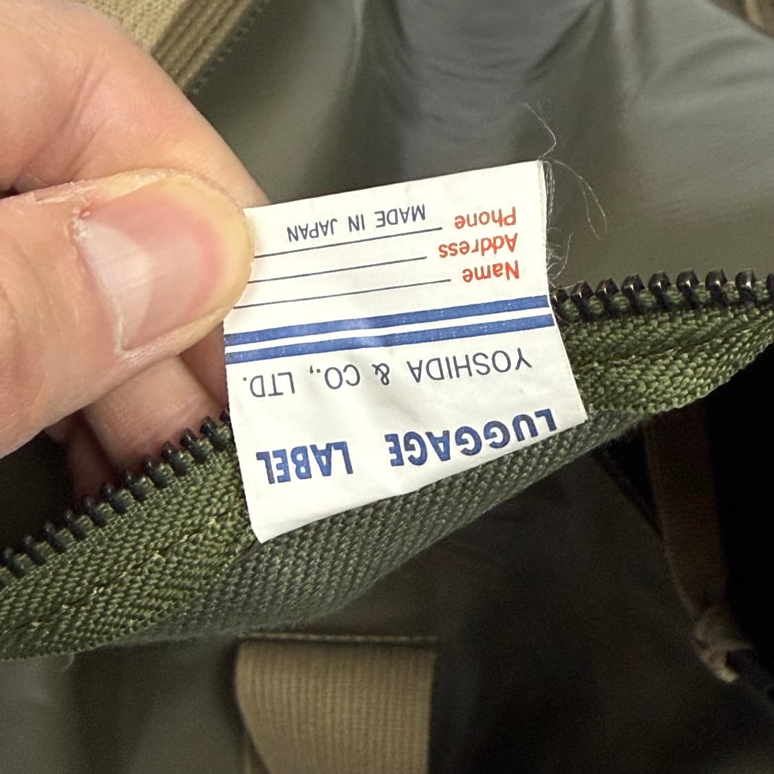 요시다포터 러기지라벨 2way 라이너 보스턴백 올리브 상품이미지9