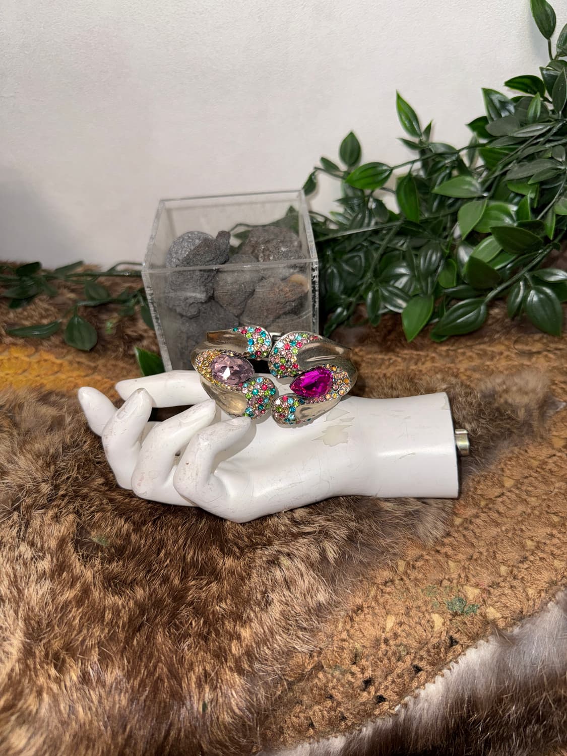 Fairy color mix cubic gemstone bangle 상품이미지1