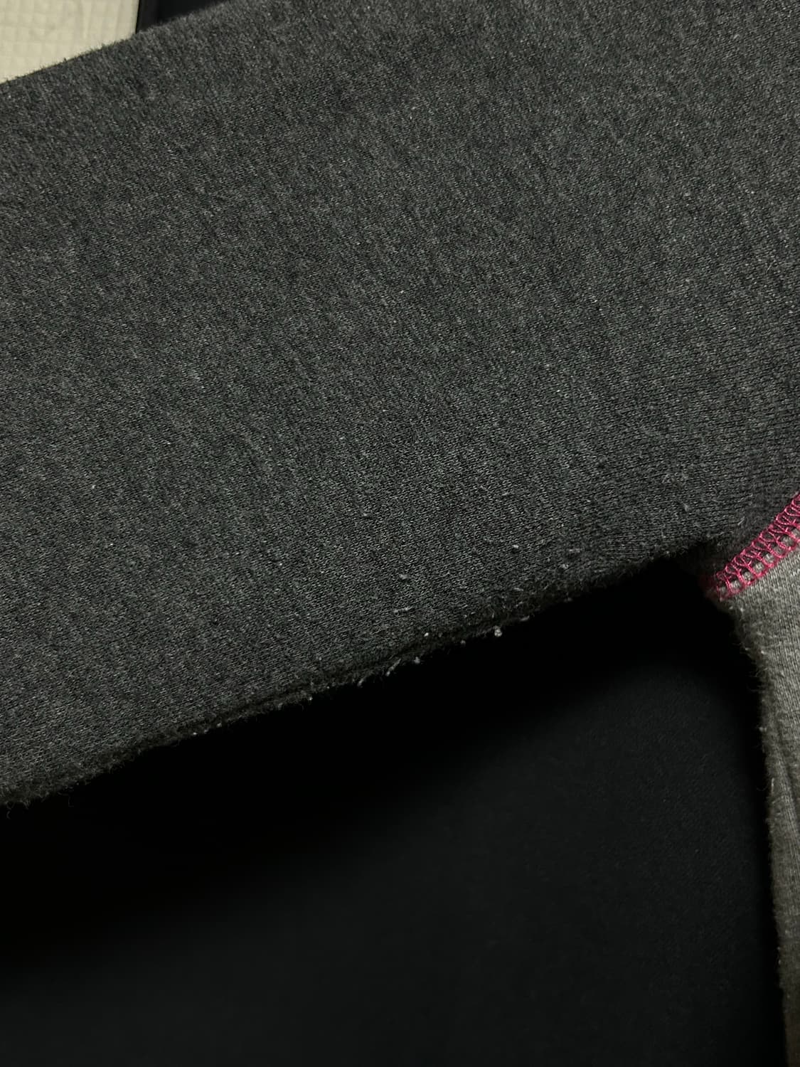 핑크 배색 레터링 포인트 빈티지 후드집업  상품이미지3