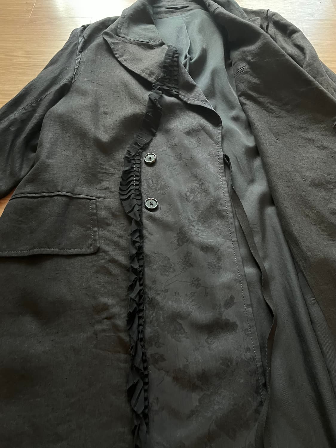 앤드믤미스터 블랙 코트 ann demeulmeester 요지 상품이미지2