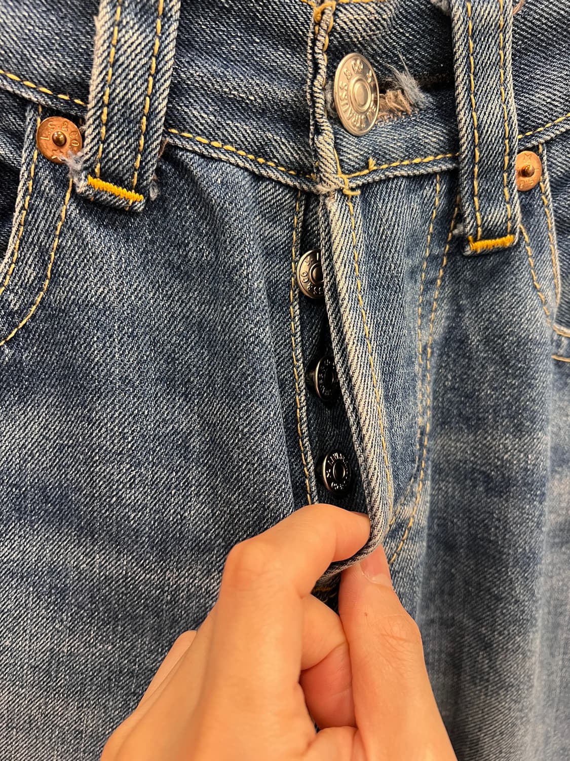 00s Levis 리바이스 Type 1 타입원 데님 팬츠 (28inch) 상품이미지3