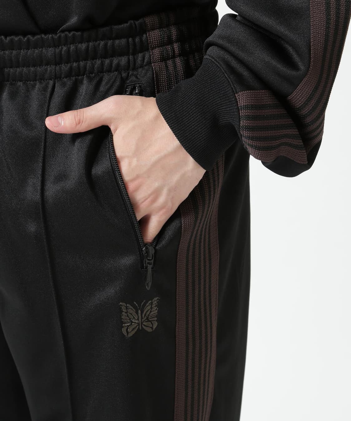 니들스 폴리 스무스 트랙 팬츠 블랙 상품이미지2