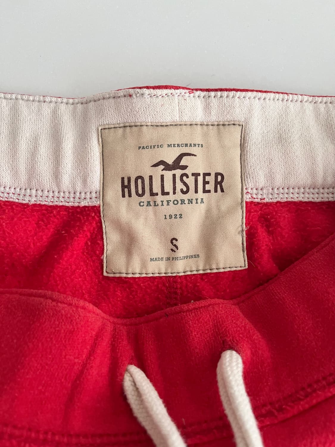 S) 홀리스터 기모 트레이닝 팬츠 레드 상품이미지6