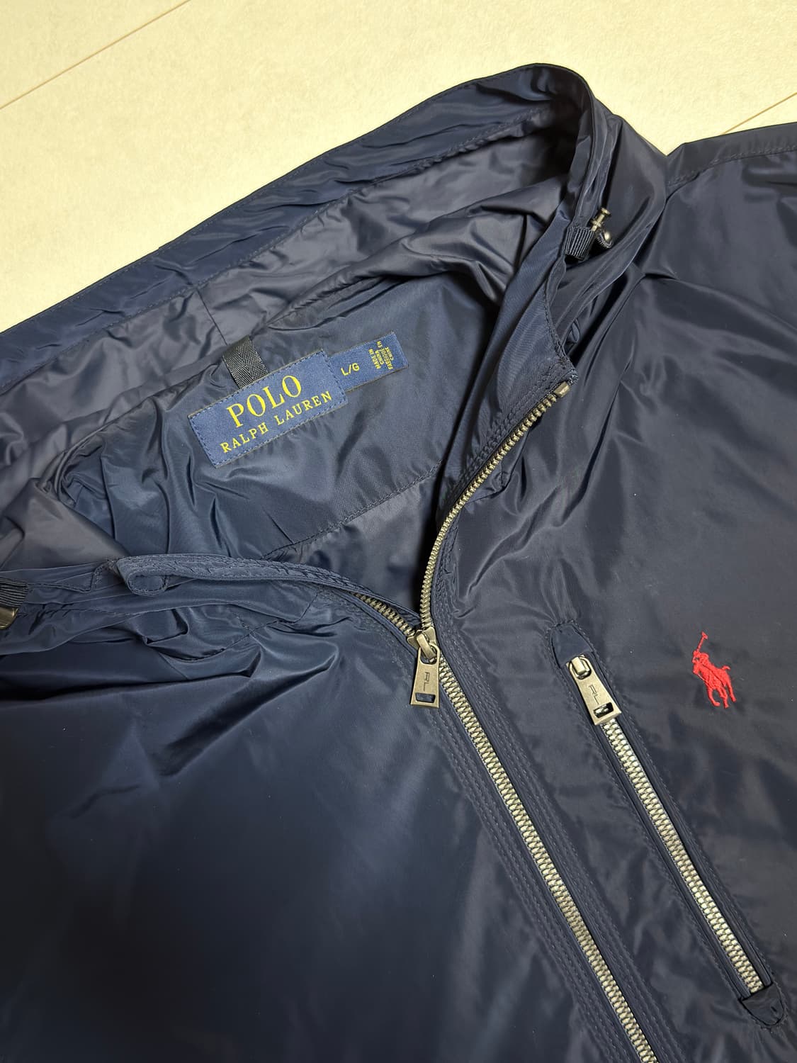 폴로랄프로렌 후드집업 윈드브레이커 바람막이 L 네이비 상품이미지1