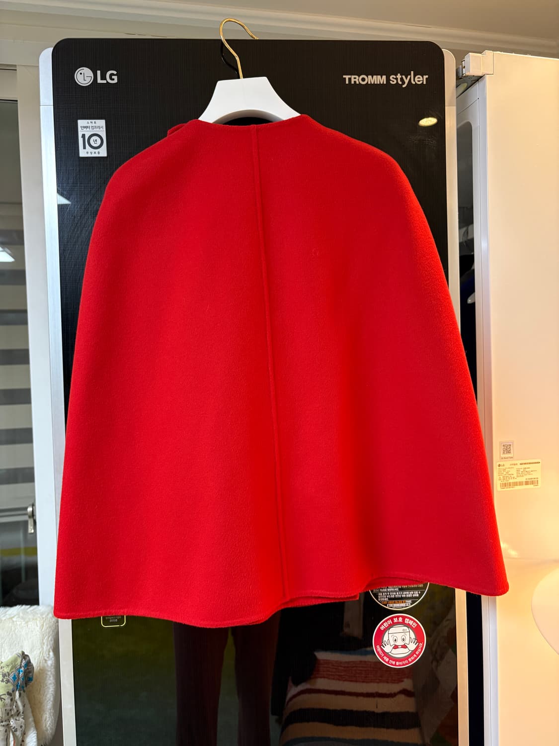 발렌티노 레드 울캐시미어 케이프자켓 상품이미지2