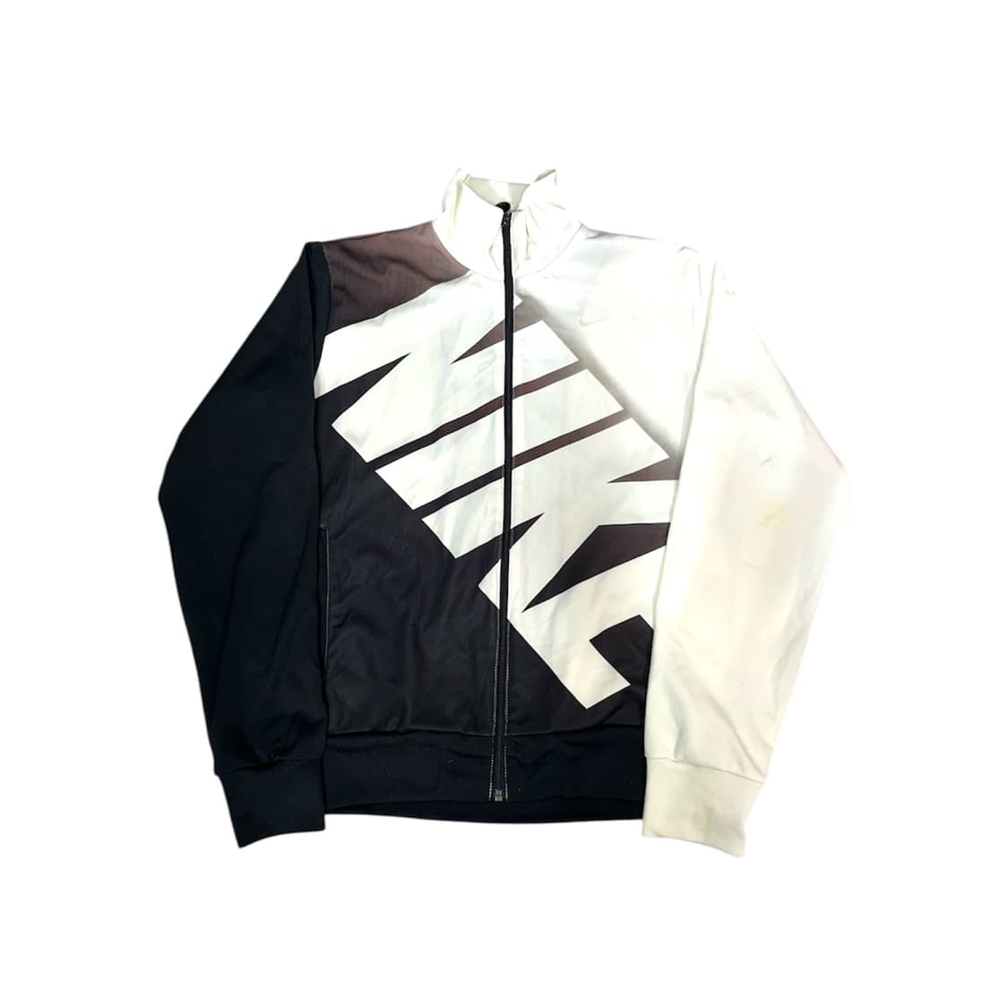 00s 나이키 블랙 화이트 빅 로고 배색 오버핏 트랙탑 져지 L 상품이미지5