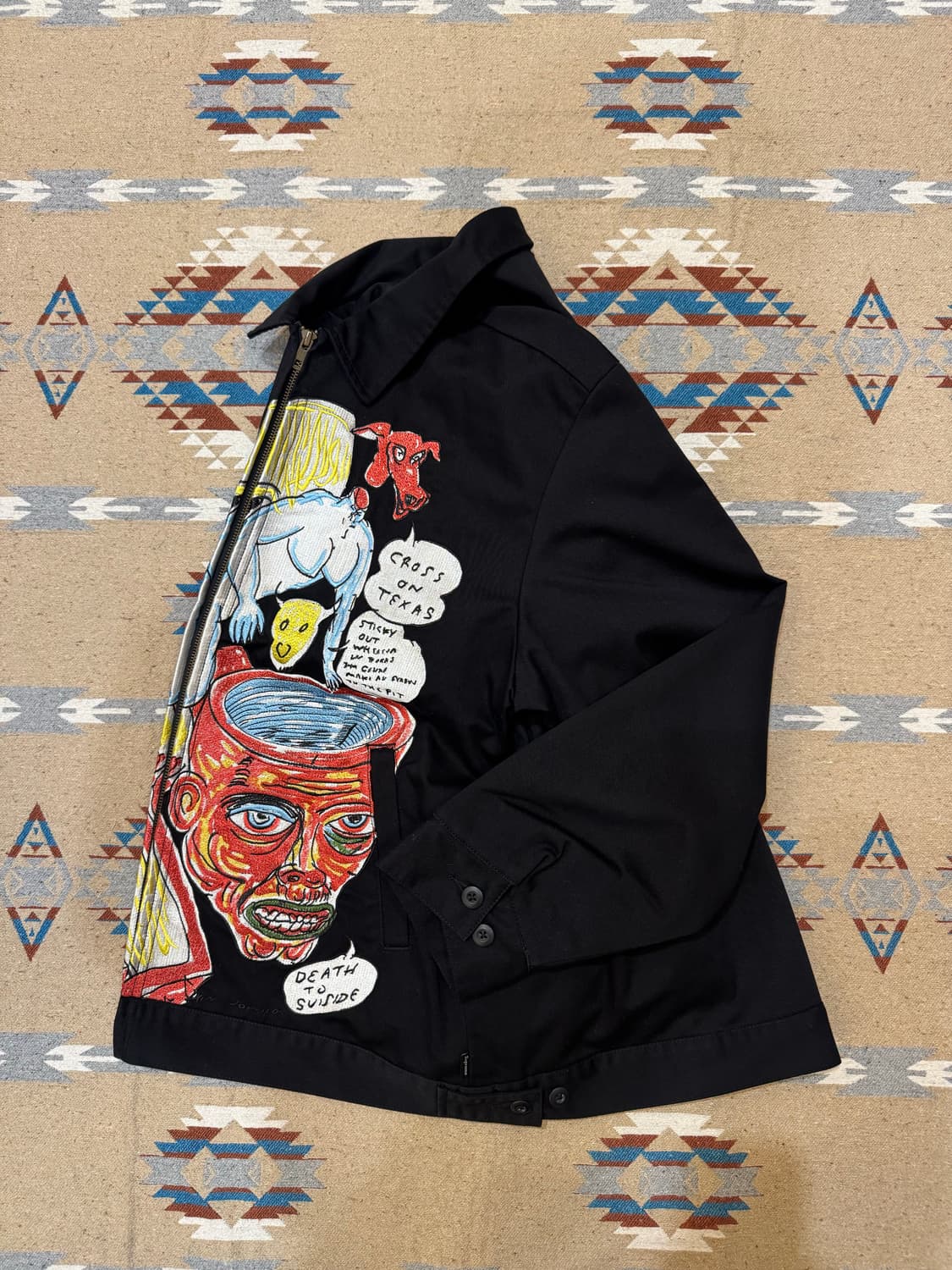 [L] 슈프림 x 다니엘 존스턴 워크자켓 블랙  상품이미지8