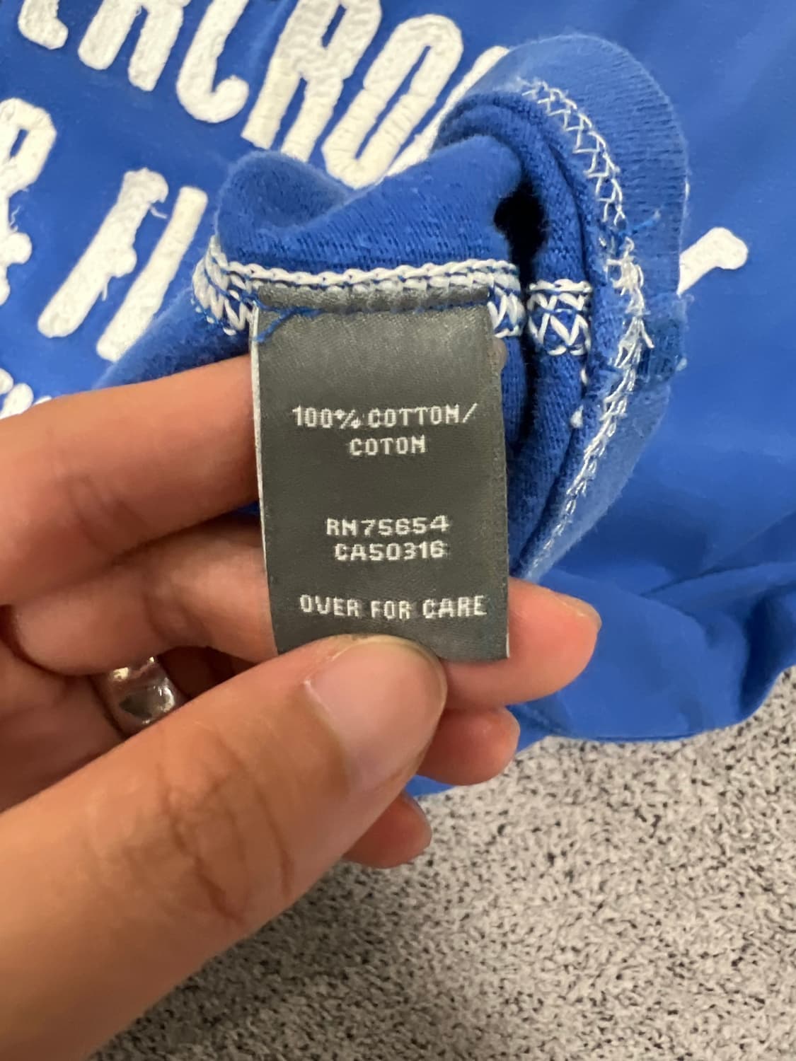 (S) 아베크롬비 빈팔 티 블루 상품이미지4