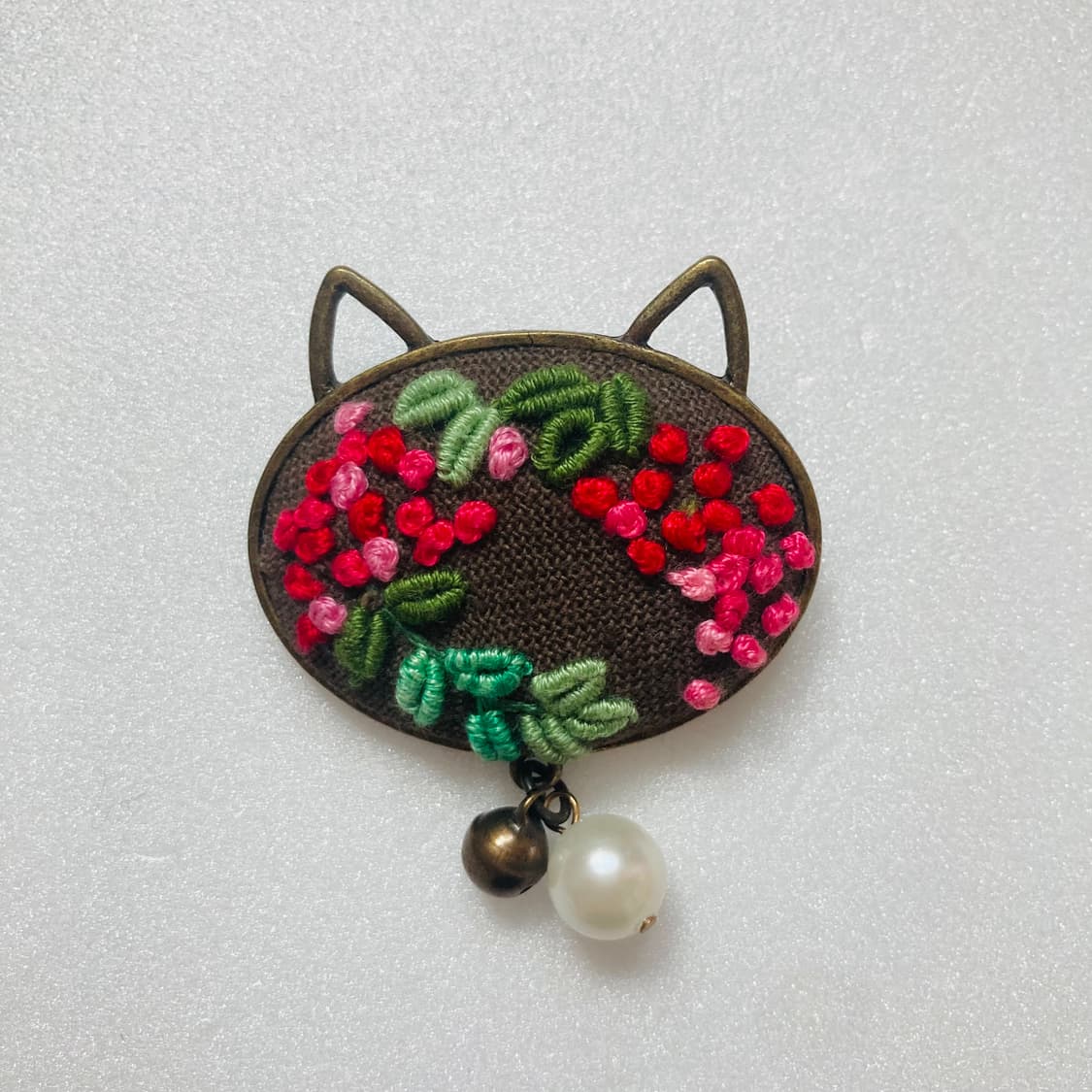 핸드메이드 프랑스자수 고영희 팬던트 브로치 상품이미지2