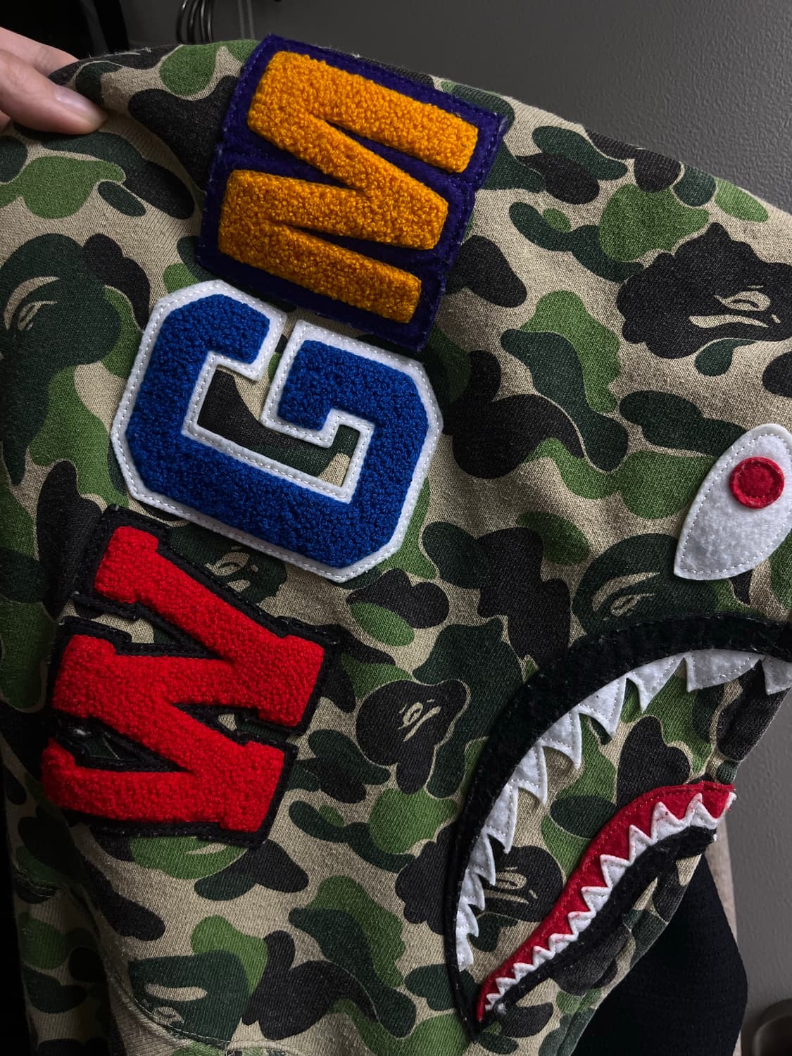 베이프 샤크 후드 s사이즈 상품이미지2