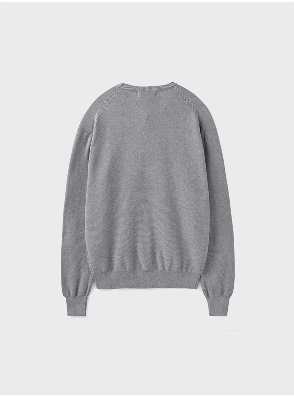 유니온블루 헨리넥 니트 멜란지 그레이 L 상품이미지2