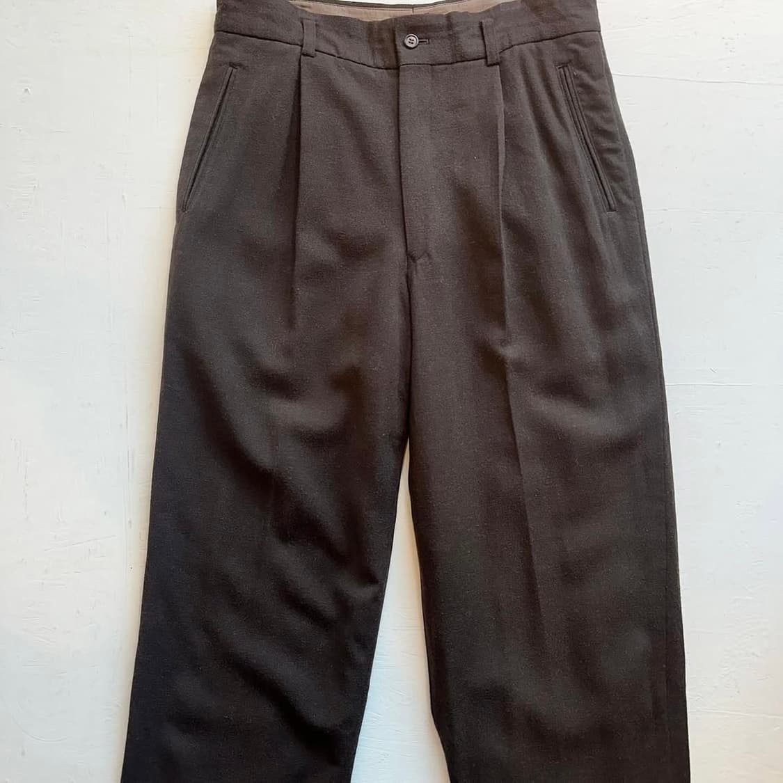 70's Issey Miyake brown wool pants 상품이미지2