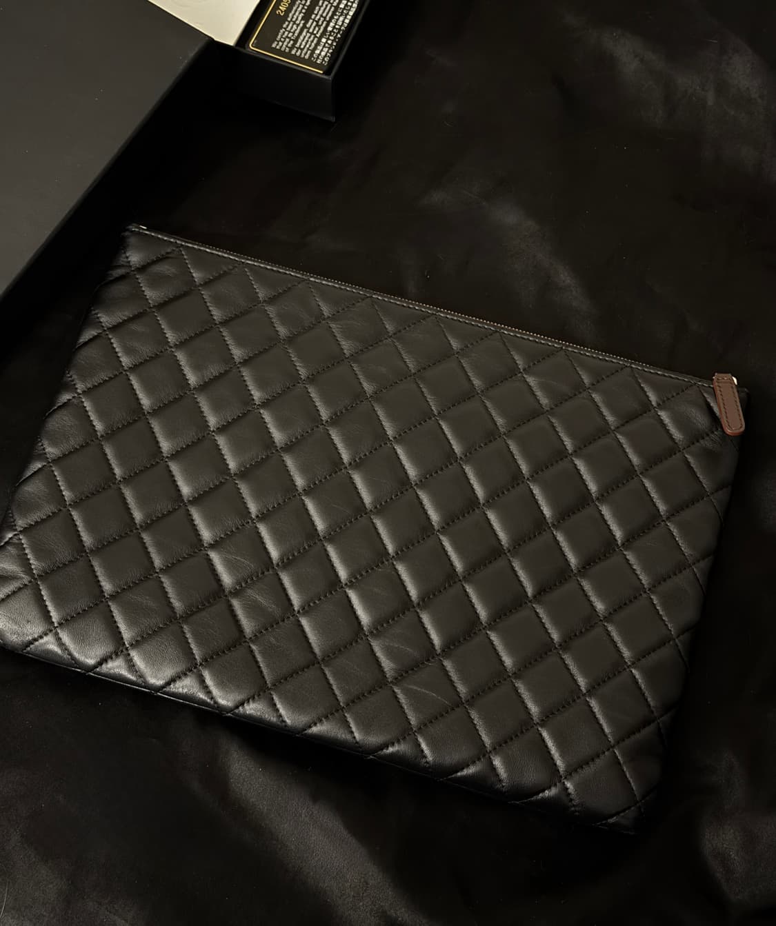 샤넬 플랩 램스킨 블랙 클러치백 상품이미지2