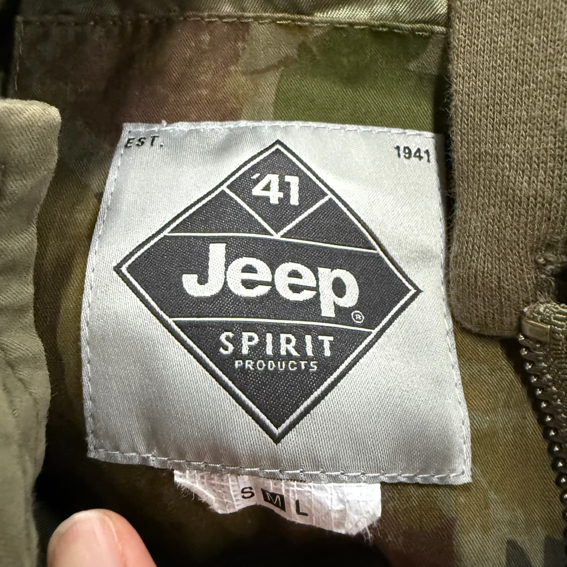 [정품/M] jeep 지프 카모 패턴 후드 야상 점퍼 b19 상품이미지5
