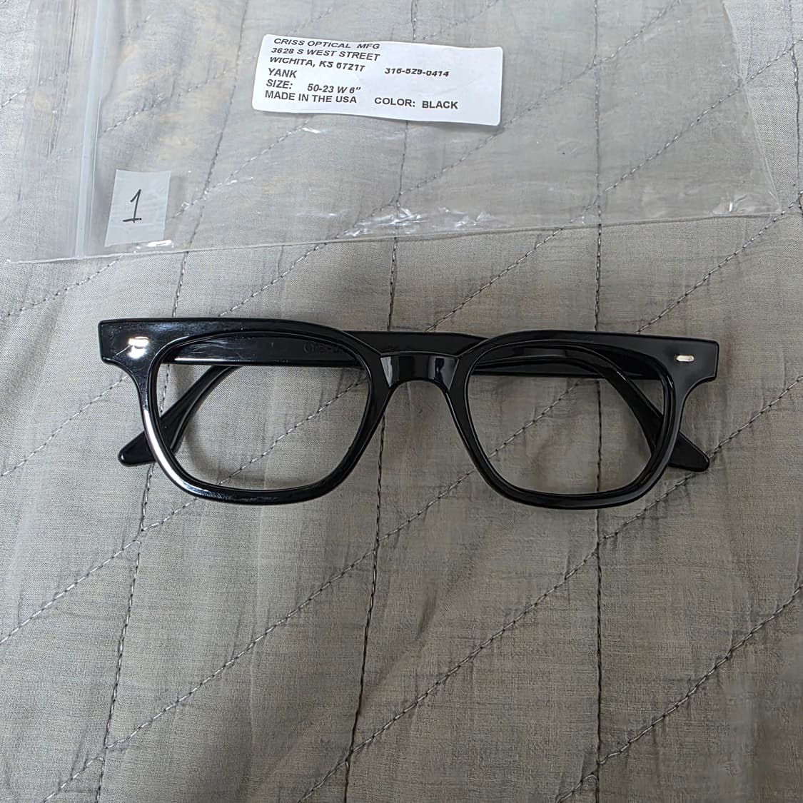[50-23] 빈티지 크리스 옵티컬 얀크 YANK 블랙 안경테 1 상품이미지3