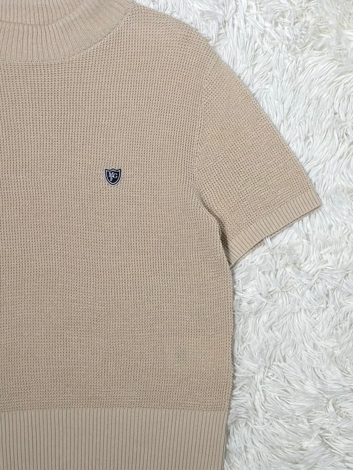 마리떼프랑소와저버 베이지 와플 반팔 니트 상품이미지5