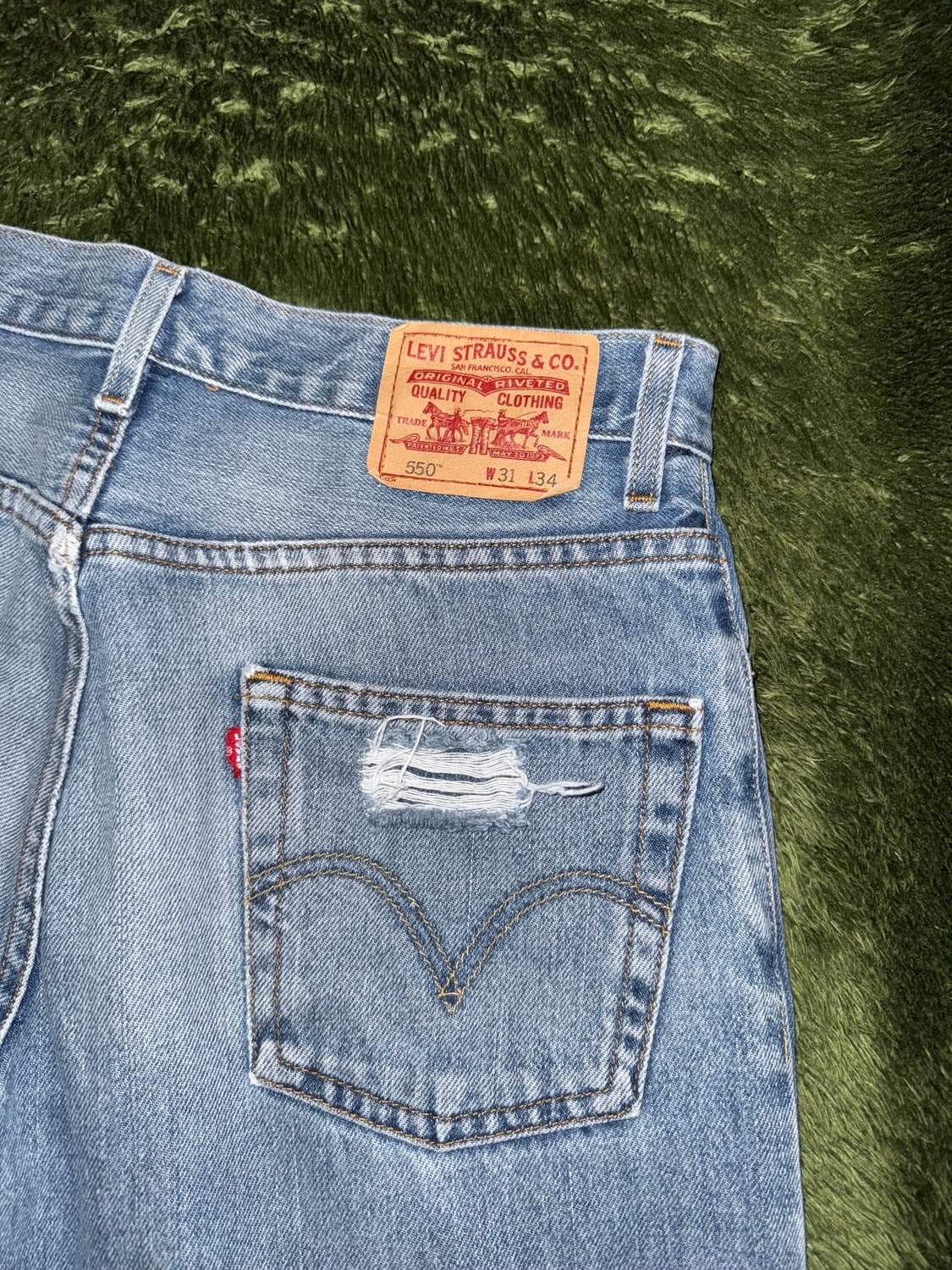 [W31/L34] 리바이스 550 USA 디스트로이드 데님 팬츠 상품이미지9