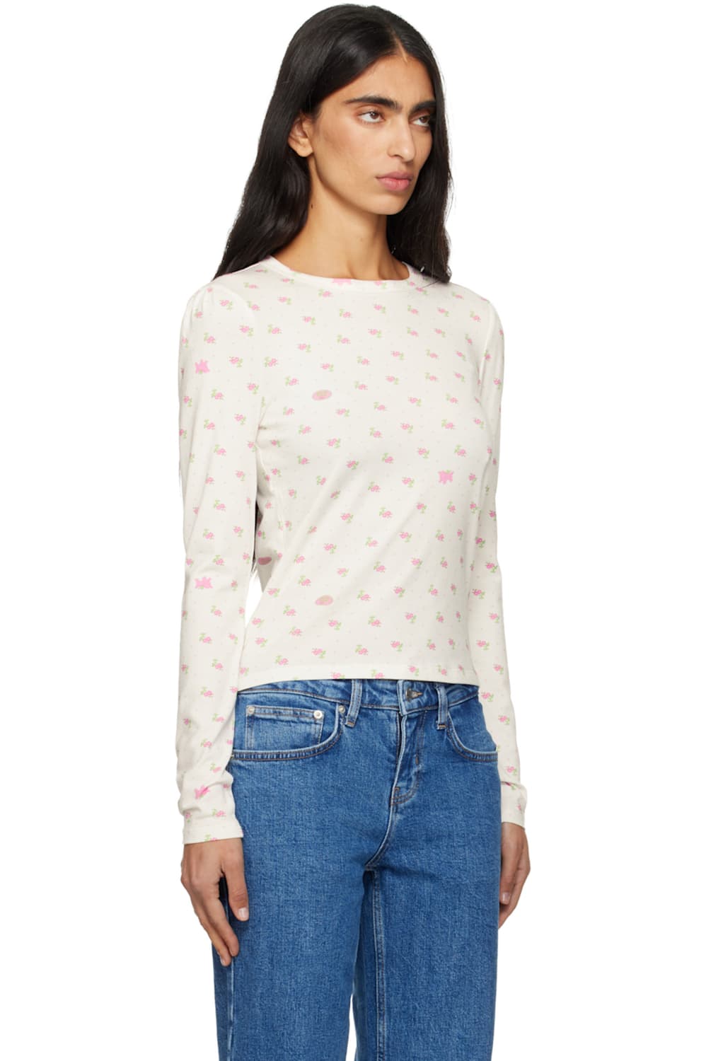 [XS,S,M]샌디리앙 25fw 플라워 냅 티셔츠 상품이미지2