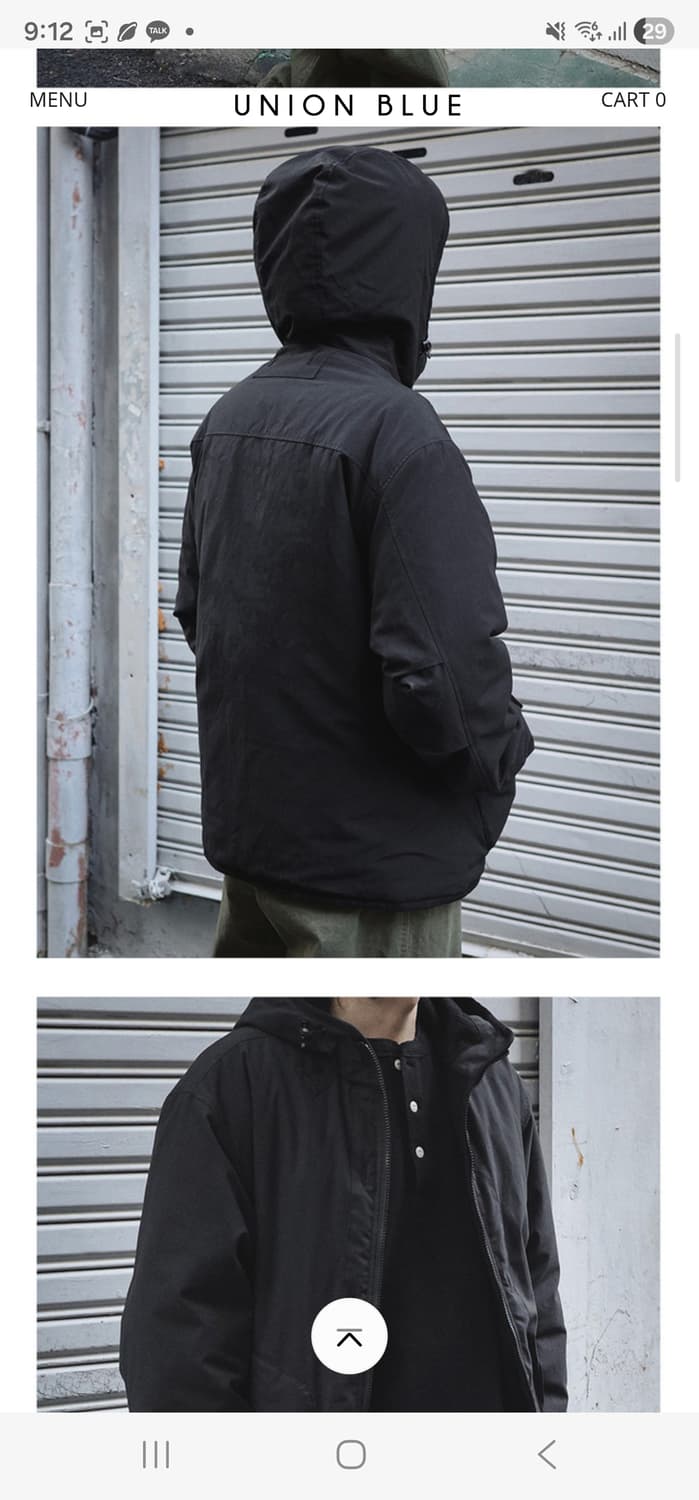 유니온블루 인슐레이티드 자켓 M 판매합니다 상품이미지5