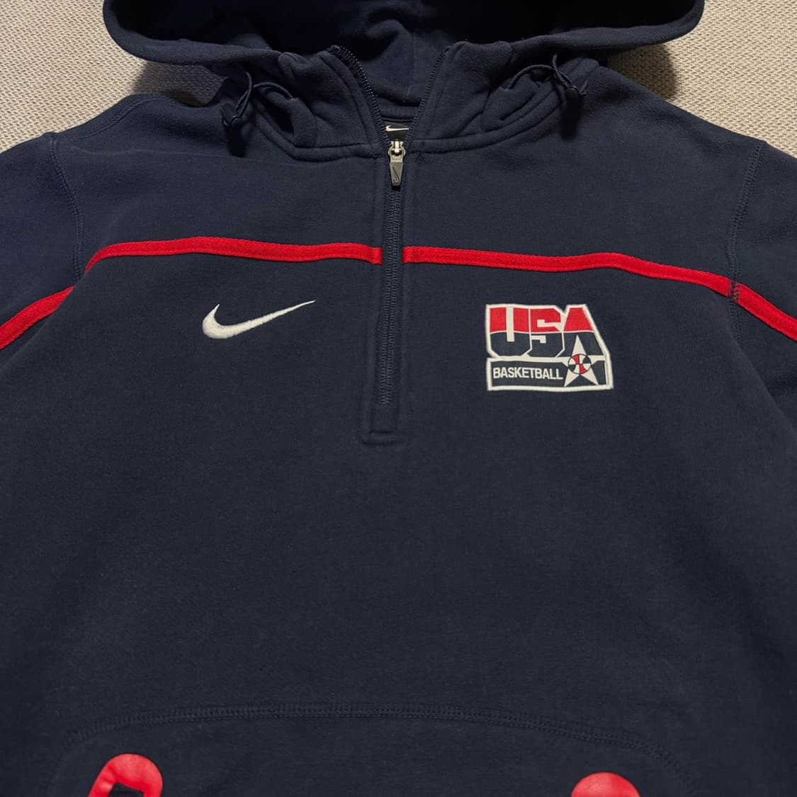나이키 USA 농구팀 하프집업 기모 후드티 상품이미지2
