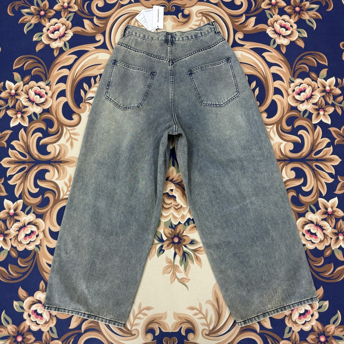 (S)필루미네이트 워싱 와이드 데님팬츠(미디엄 블루,새상품) 상품이미지6