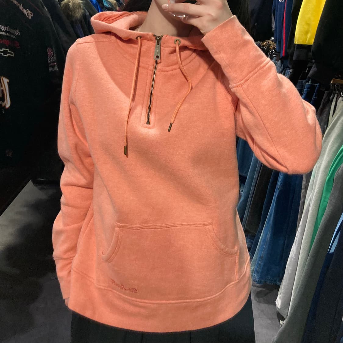 [IM] 칼하트 반집업 후드티 코랄핑크 상품이미지3