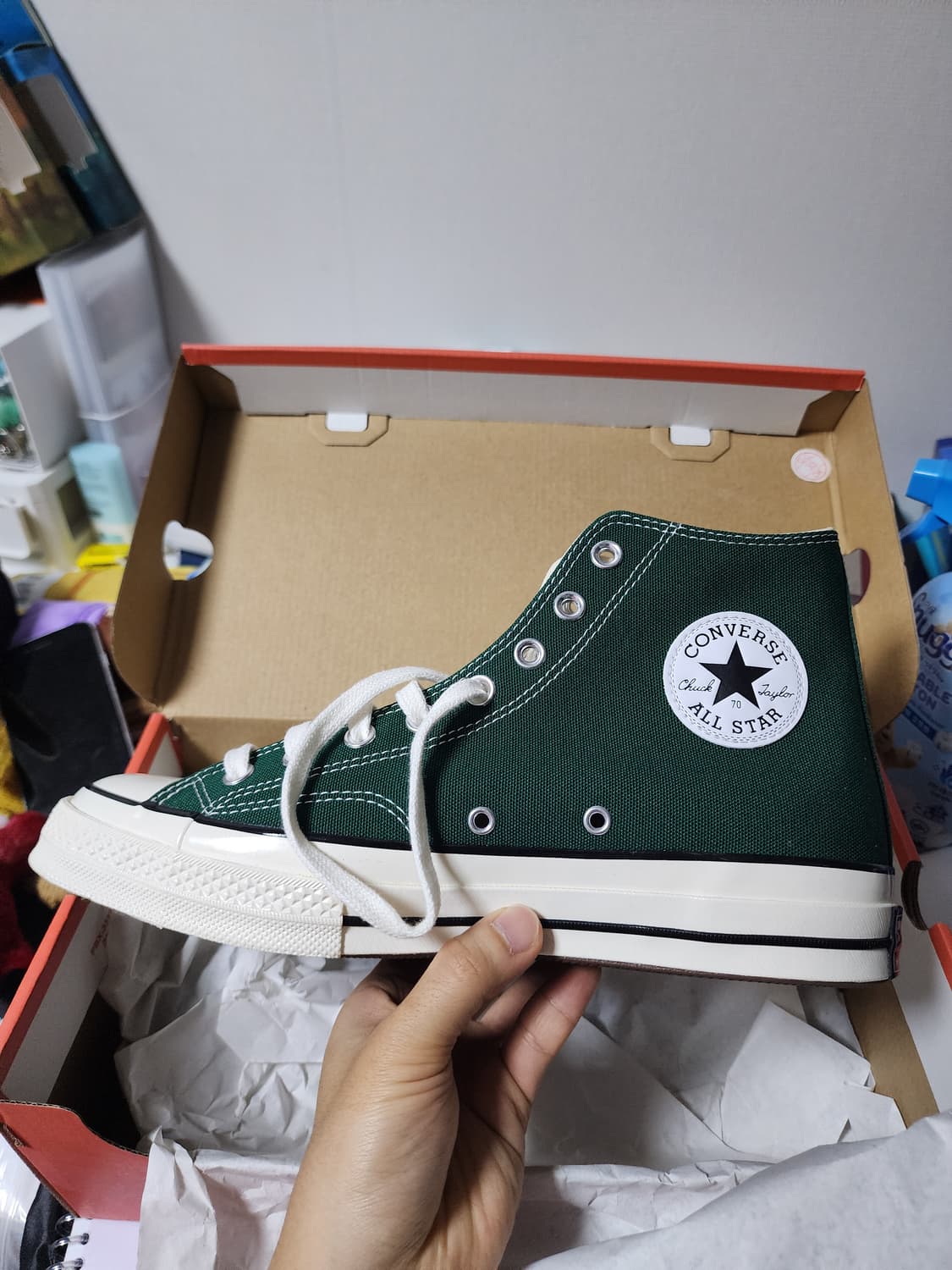 컨버스 척70 하이 다크그린 275 판매합니다 ! 상품이미지1