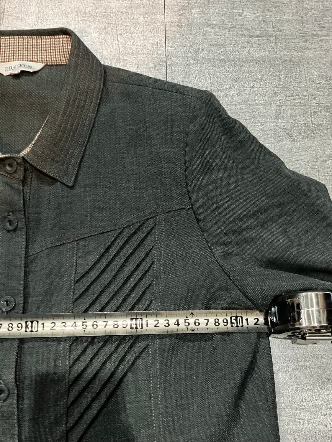 일본빈티지 Gragious 아메카지 트링클디테일 보헤미안자켓 상품이미지3