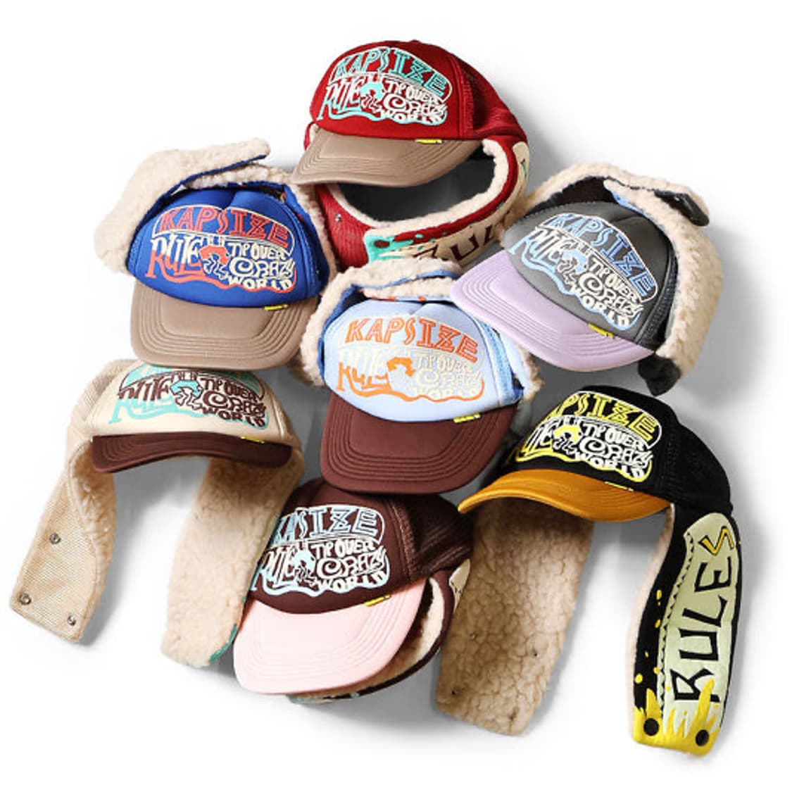 (새상품, 택o) Kapital 캐피탈 캡사이즈 트럭 캡 삭스 브라운 상품이미지3