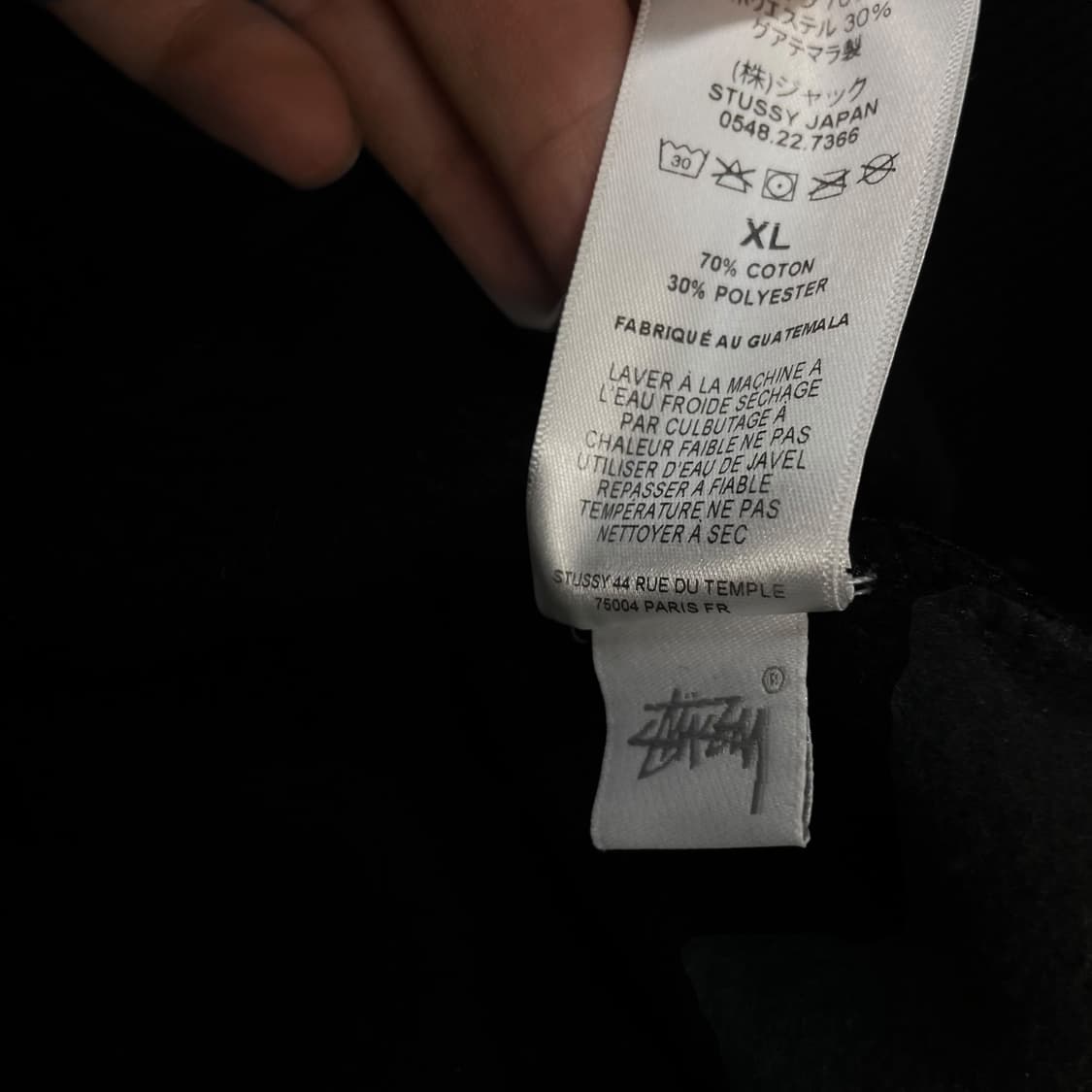 스투시 Stussy NO.4 빅 로고 후드티 블랙 상품이미지5
