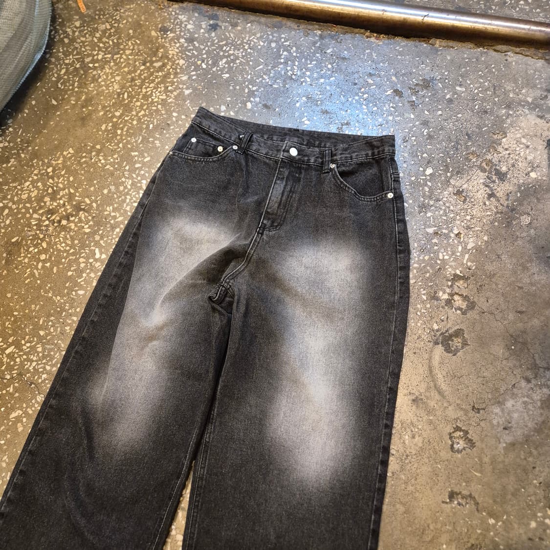 32인치 흑청 와이드데님팬츠  상품이미지6