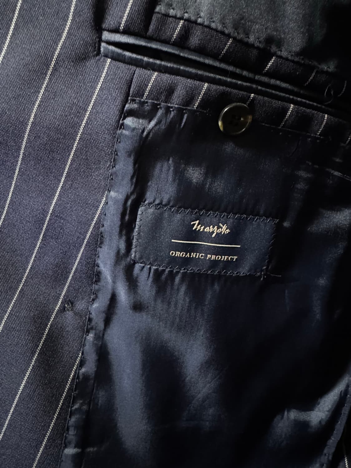 맨 온더 분 더블 네이비 스트라이프 자켓 48 사이즈 상품이미지2